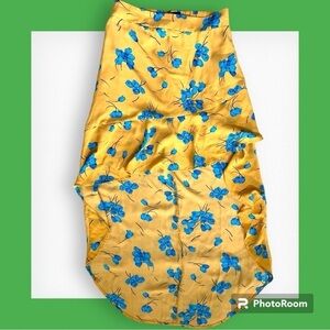 Free Press Floral High Low Ruffle Skirt Medium